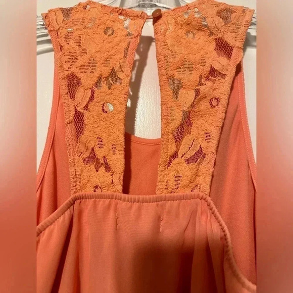Gianni Bini peach lace sleeveless dress size M - Picture 5 of 8